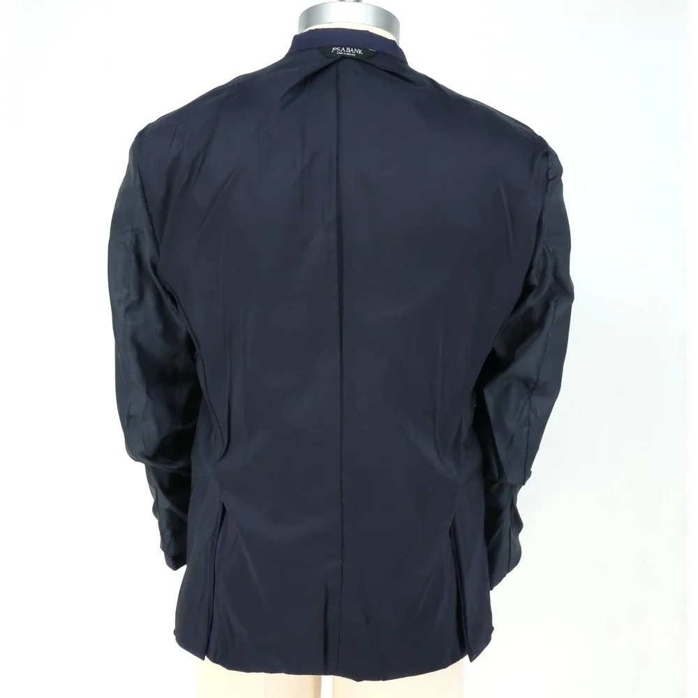 Jos A Bank Traveler Sport Coat Mens 42S Blue Wool Lined Blazer Jacket Preppy